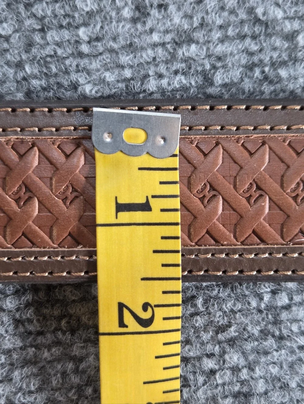 Hooey Brands Men’s Brown Basketweave Leather Belt Size 40 Western Cowboy